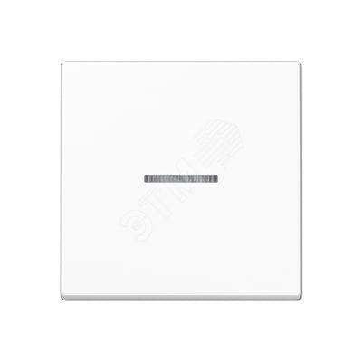 Клавиша 1-я для выключателей и кнопок  с окошком для подсветки. Серия A500  Материал- дуропласт  Цвет- белый