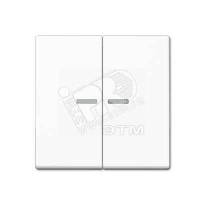 Клавиша 2-я для выключателей и кнопок  с окошком для подсветки. Серия A500  Материал- дуропласт  Цвет- белый