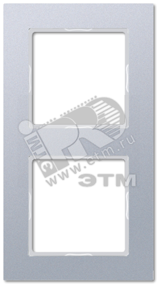 Рамка 2-я для горизонтальной/вертикальной установки  Серия- ACreation  Материал- дуропласт  Цвет- алюминий