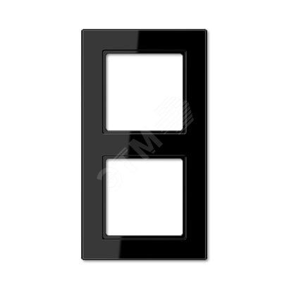 Рамка 2-я для горизонтальной/вертикальной установки  Серия- ACreation  Материал- термопласт. Цвет- черный