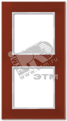 Рамка 2-я для горизонтальной/вертикальной установки  Серия- ACreation  Материал- стекло  Цвет- красный