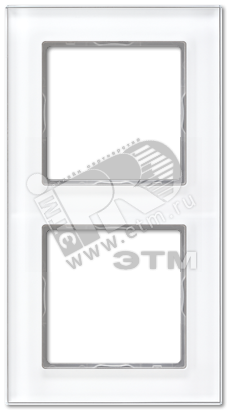 Рамка 2-я для горизонтальной/вертикальной установки  Серия- ACreation  Материал- стекло  Цвет- белый