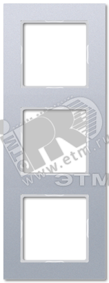 Рамка 3-я для горизонтальной/вертикальной установки  Серия- ACreation  Материал- дуропласт  Цвет- алюминий