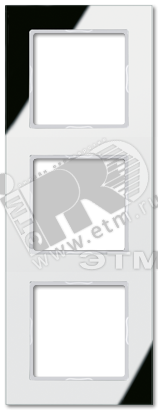 Рамка 3-я для горизонтальной/вертикальной установки  Серия- ACreation  Материал- стекло  Цвет- серебро (зеркало)