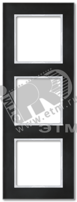 Рамка 3-я для горизонтальной/вертикальной установки  Серия- ACreation  Материал- стекло  Цвет- черный