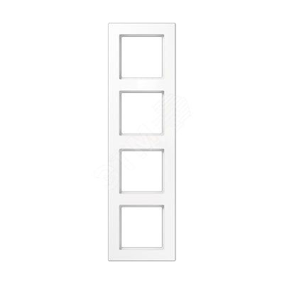 Рамка 4-я для горизонтальной/вертикальной установки  Серия- ACreation  Материал- термопласт. Цвет- белый