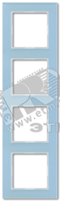 Рамка 4-я для горизонтальной/вертикальной установки  Серия- ACreation  Материал- стекло  Цвет- серо-голубой