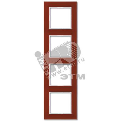 Рамка 4-я для горизонтальной/вертикальной установки  Серия- ACreation  Материал- стекло  Цвет- красный