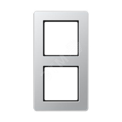 Рамка 2-я для горизонтальной/вертикальной установки  Серия- AFlow  Материал- термопласт. Цвет- алюминий