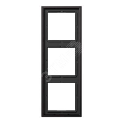 Рамка 3-я для горизонтальной/вертикальной установки  Серия- LS990  Материал- металл  Цвет- алюминий дарк