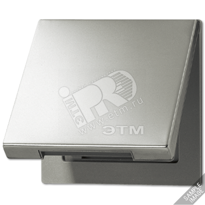 Крышка откидная для штепсельных розеток с платой 50?50 мм  алюминий