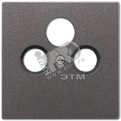 Накладка для телевизионной розетки (SAT-TV-FM)  Серия LS990  Материал- металл  Цвет- антрацит