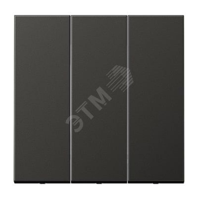 Клавиша 3-я для 3-х клавишных выключателей  без подсветки. Серия LS990  Материал- металл  Цвет- антрацит