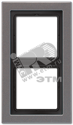 Рамка 2-я для горизонтальной/вертикальной установки  Серия- LS-Design  Материал- металл  Цвет- антрацит