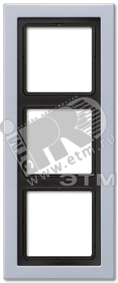 Рамка 3-я для горизонтальной/вертикальной установки  Серия- LS-Design  Материал- металл  Цвет- алюминий