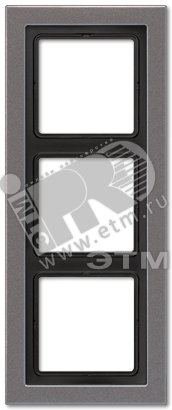 Рамка 3-я для горизонтальной/вертикальной установки  Серия- LS-Design  Материал- металл  Цвет- антрацит