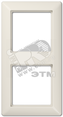 Рамка 2-я для горизонтальной/вертикальной установки  Серия- AS550  Материал- дуропласт  Цвет- слоновая кость