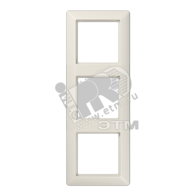 Рамка 3-я для горизонтальной/вертикальной установки  Серия- AS550  Материал- дуропласт  Цвет- слоновая кость