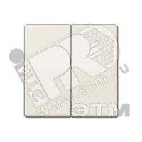 Клавиша 2-я для выключателей и кнопок  без подсветки. Серия AS500  Материал- дуропласт  Цвет- слоновая кость