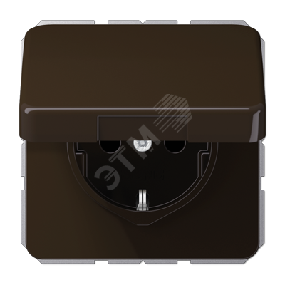 Розетка штепсельная SCHUKO 16A 250V с             защитой от влажности коричневая