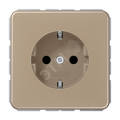 Розетка штепсельная SCHUKO 16A 250V золотая бронза