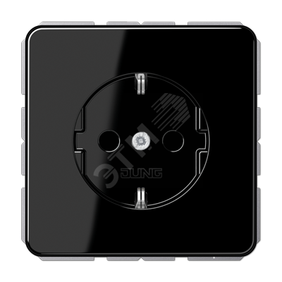 Розетка штепсельная SCHUKO 16A 250V с автозажимом черный