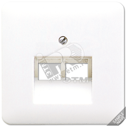 Крышка для сдвоенной телефонной и компьютерной розетки UAE  золотая бронза