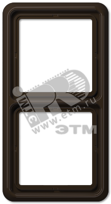 Рамка 2 поста универсальная коричневая