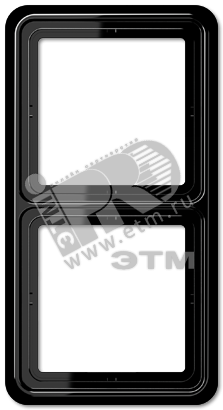 Рамка 2 поста универсальная черная