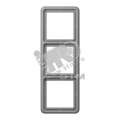 Рамка 3 поста универсальная серая