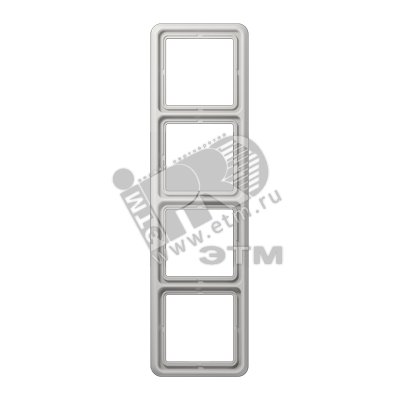 Рамка 4 поста универсальная светло-серая