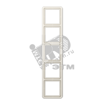 Рамка 5 постов универсальная слоновая кость