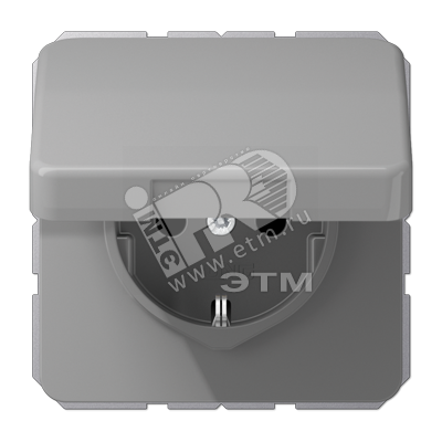 Крышка откидная для штепсельных розеток и изделий с платой 50?50 мм  серая
