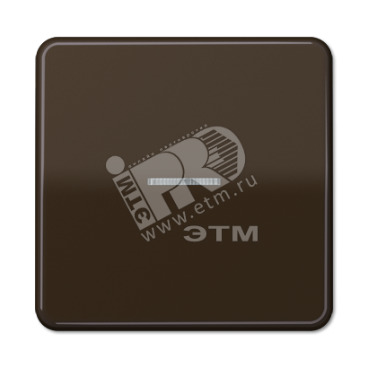 Клавиша с окошком для выключателя и кнопки с подсветкой  коричневая