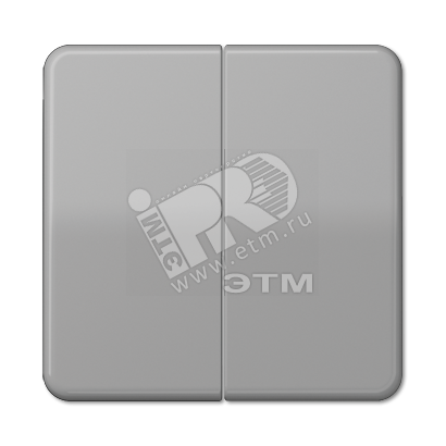 Клавиши для сдвоенных выключателей и кнопок  серые