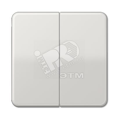 Клавиши для сдвоенных выключателей и кнопок  светло-серые
