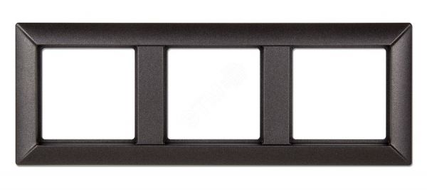 Рамка 3-местная для вертикальной и горизонтальной установки. Серия- Eco Profi. Материал- термопласт. Цвет- антрацит (крашеный)