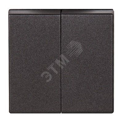 Клавиша 2-я для двухклавишных выключателей  без подсветки. Для механизмов- EP405U, EP409U. Серия- Eco Profi. Материал- термопласт. Цвет- антрацит (крашеный).