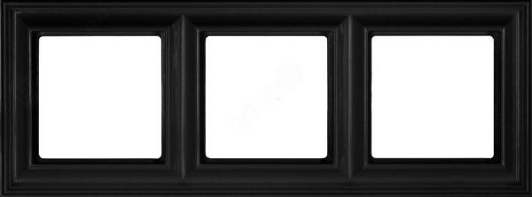 Рамка 3-местная для вертикальной и горизонтальной установки. Серия- Eco DECO. Материал- термопласт. Цвет- антрацит (крашеный)