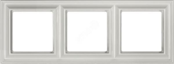 Рамка 3-местная для вертикальной и горизонтальной установки. Серия- Eco DECO. Материал- термопласт. Цвет- белый