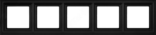 Рамка 5-местная для вертикальной и горизонтальной установки. Серия- Eco DECO. Материал- термопласт. Цвет- антрацит (крашеный)