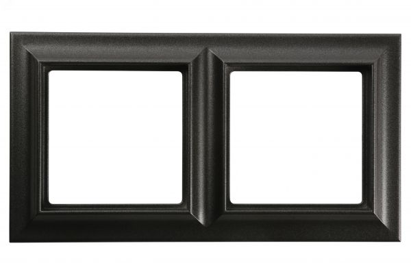 Рамка 2-поста  Eco Profi  Standart  термопласт  антрацит