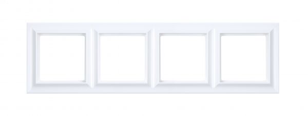 Рамка 4-поста, Eco Profi Standart, термопласт, белый