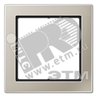 Рамка 1 пост благородная сталь