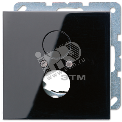 Крышка для 2-х гнезд (разъемов для громкоговорителей)  черная