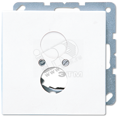 Крышка для 2-х гнезд (разъемов для громкоговорителей)  белая