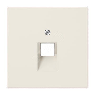 Накладка для 1-ой телефонной/компютерной розетки  IAE/UAE (1X8-пол.)   Серия LS990  Материал- термопласт  Цвет- слоновая кость