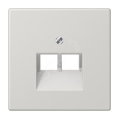 Накладка для 2-ой телефонной/компютерной розетки  IAE/UAE (1X8-пол.)  Серия LS990  Материал- термопласт  Цвет- светло-серый