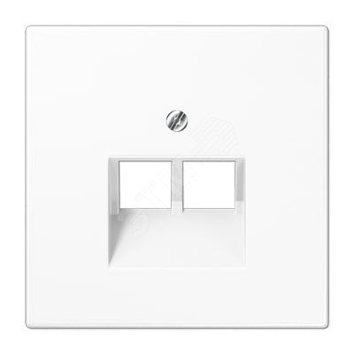 Накладка для 2-ой телефонной/компютерной розетки  IAE/UAE (1X8-пол.)  Серия LS990  Материал- термопласт  Цвет- белый