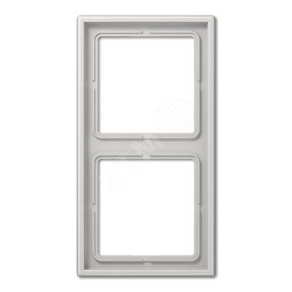 Рамка 2-я для горизонтальной/вертикальной установки  Серия- LS990  Материал- дуропласт  Цвет- светло-серый